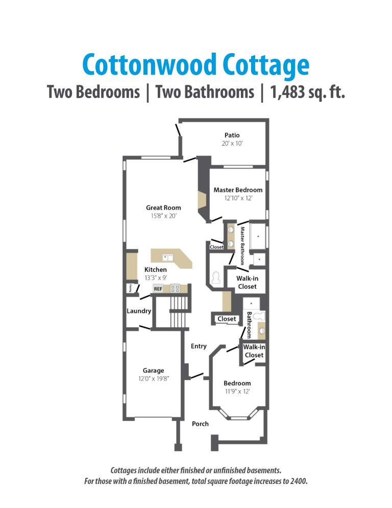 Cottonwood Cottage Floor Plan